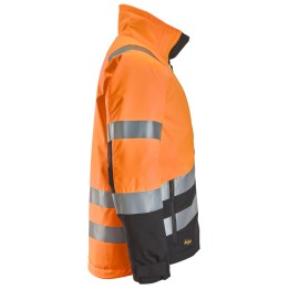 Veste de travail hiver haute visibilité Snickers Workwear 1153 – coloris Orange Haute Visibilité/Noir – vue 1