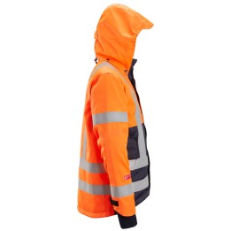 Veste de travail hiver haute visibilité Snickers Workwear 1164 – coloris Orange Haute Visibilité/Marine – vue 1