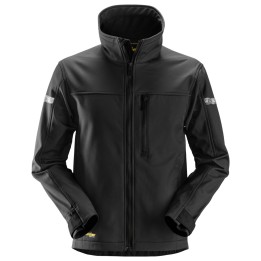 Veste Softshell de travail imperméable Snickers Workwear Shell 1200 – coloris Noir/Noir – vue principale