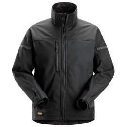 Veste Softshell de travail Snickers Workwear 1216 – coloris Noir/Noir – vue principale