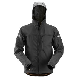 Veste Softshell de travail imperméable Snickers Workwear Shell 1229 – coloris Noir/Noir – vue principale