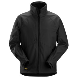Veste Softshell de travail imperméable Snickers Workwear Shell 1258 – coloris Noir/Noir – vue principale