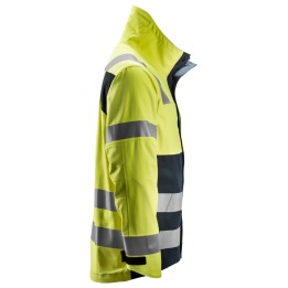 Veste imperméable de travail haute visibilité Snickers Workwear 1561 – coloris Jaune haute Visibilité/Marine – vue 1