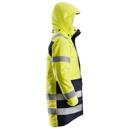 Veste de travail hiver haute visibilité Snickers Workwear 1860 – coloris Jaune haute Visibilité/Marine – vue 1