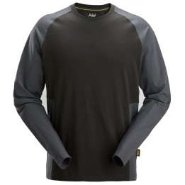 T-shirt de travail Snickers Workwear 2450 – coloris Noir/Gris Acier – vue principale