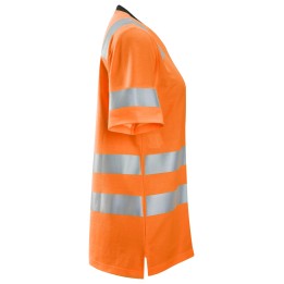 T-shirt de travail Snickers Workwear 2537 – coloris Orange Haute Visibilité/Noir mat – vue 1
