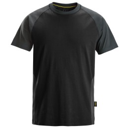 T-shirt de travail Snickers Workwear 2550 – coloris Noir/Gris Acier – vue principale