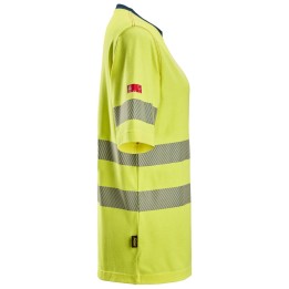 T-shirt de travail Snickers Workwear 2567 – coloris Jaune haute Visibilité/Marine – vue 1