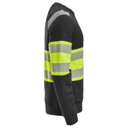 Sweat-shirt de travail Snickers Workwear 2830 – coloris Noir/Jaune haute Visibilité – vue 1