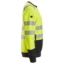 Sweat-shirt de travail Snickers Workwear 2831 – coloris Jaune haute Visibilité/Noir – vue 1