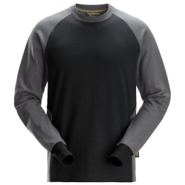Sweat-shirt de travail Snickers Workwear 2840 – coloris Noir/Gris Acier – vue principale