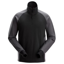 Sweat-shirt de travail Snickers Workwear 2841 – coloris Noir/Gris Acier – vue principale