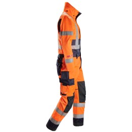 Salopette de travail à bretelles Snickers Workwear 6062 – coloris Orange Haute Visibilité/Marine – vue 1