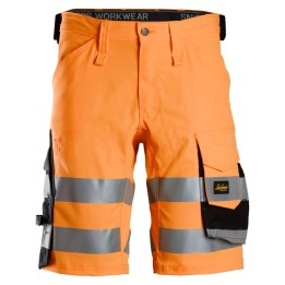 Short de travail Snickers Workwear 6136 – coloris Orange Haute Visibilité/Noir – vue principale