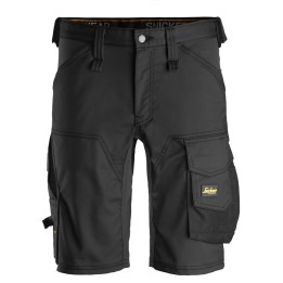 Short de travail stretch Snickers Workwear 6143 – coloris Noir/Noir – vue principale