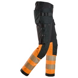 Pantalon de travail Snickers Workwear 6231 – coloris Noir/Orange haute Visibilité – vue 1