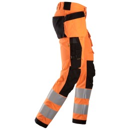 Pantalon de travail stretch Snickers Workwear 6243 – coloris Orange Haute Visibilité/Noir – vue 1
