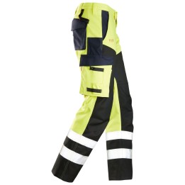 Pantalon de travail Snickers Workwear 6365 – coloris Jaune haute Visibilité/Marine – vue 1
