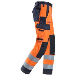 Pantalon de travail Snickers Workwear 6366 – coloris Orange Haute Visibilité/Marine – vue 1
