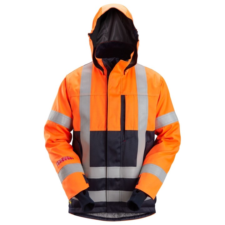 Veste de travail hiver haute visibilité Snickers Workwear PW INSUL HOOD JKT HV CL3 1164