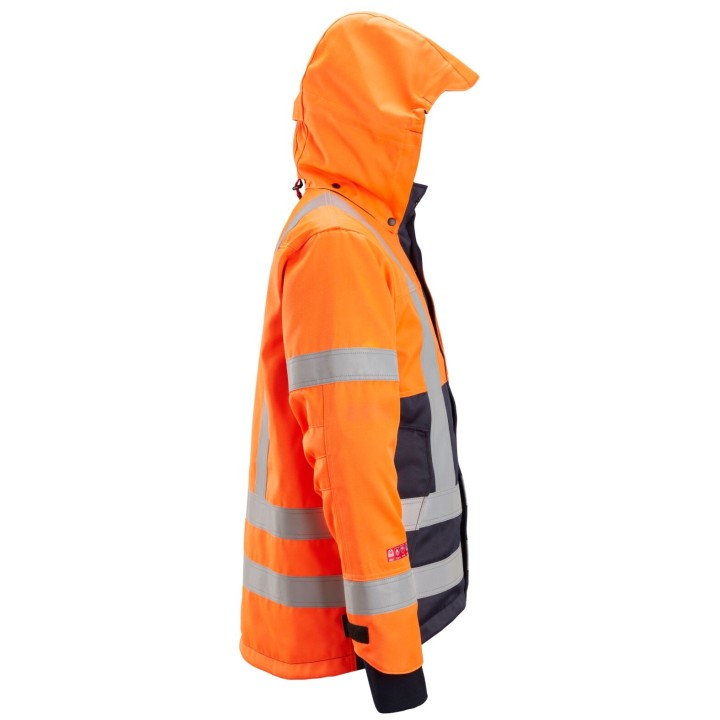 Veste de travail hiver haute visibilité Snickers Workwear PW INSUL HOOD JKT HV CL3 1164