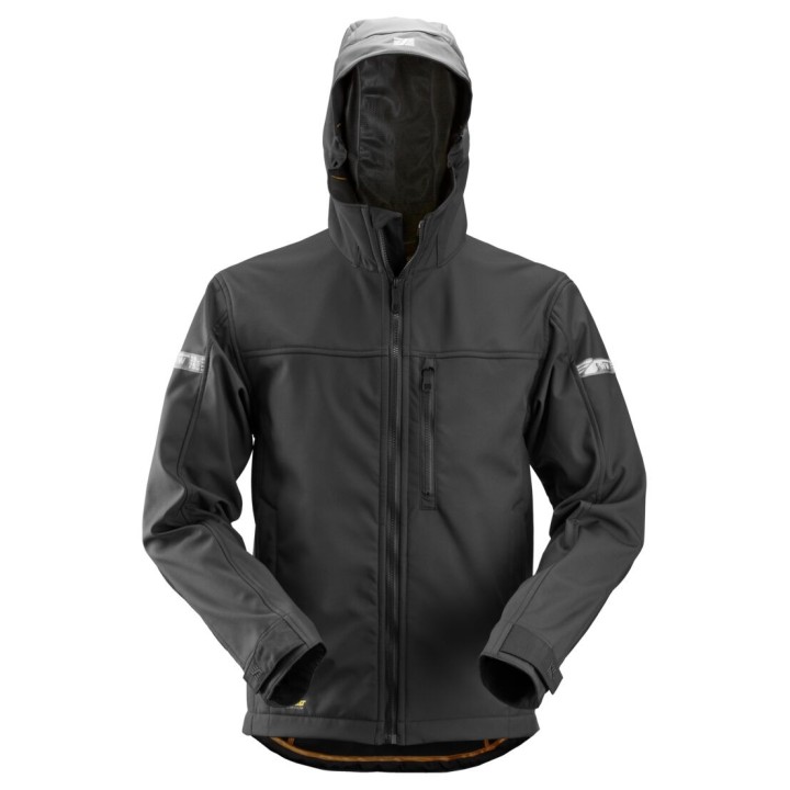 Veste Softshell de travail imperméable Snickers Workwear softshell à capuche, AW 1229