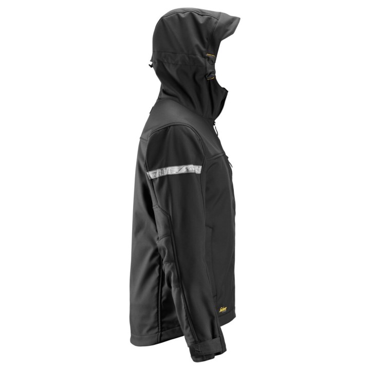 Veste Softshell de travail imperméable Snickers Workwear softshell à capuche, AW 1229