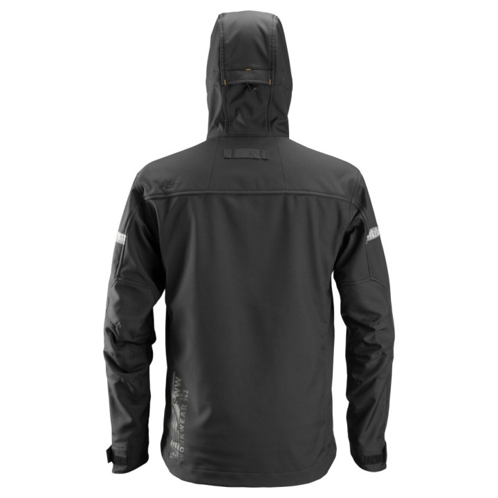 Veste Softshell de travail imperméable Snickers Workwear softshell à capuche, AW 1229