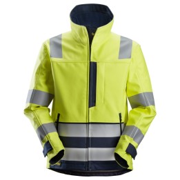 Veste Softshell de travail haute visibilité imperméable Snickers Workwear PW, Veste softshell CL3 1260
