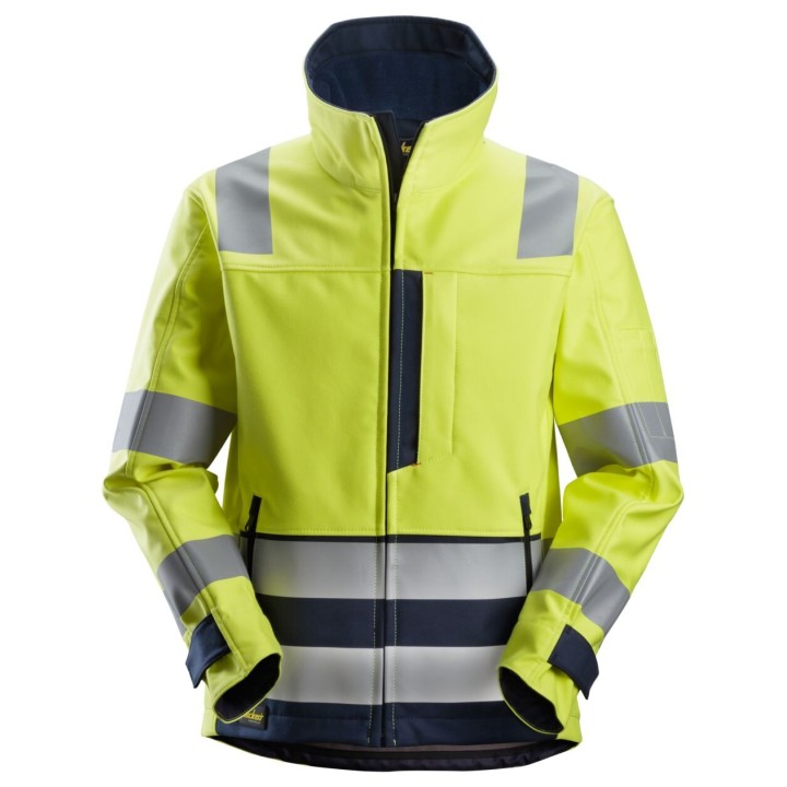 Veste Softshell de travail haute visibilité imperméable Snickers Workwear PW, Veste softshell CL3 1260