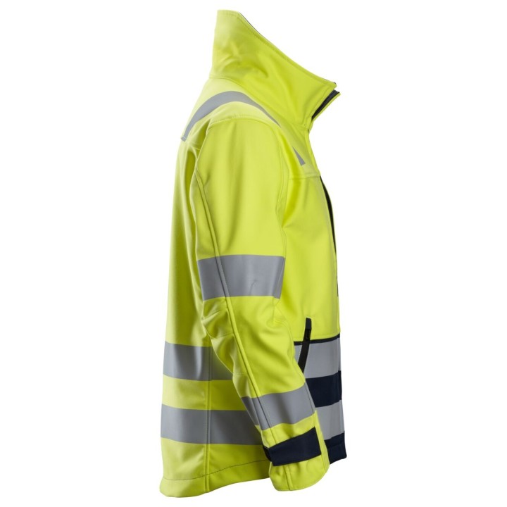 Veste Softshell de travail haute visibilité imperméable Snickers Workwear PW, Veste softshell CL3 1260