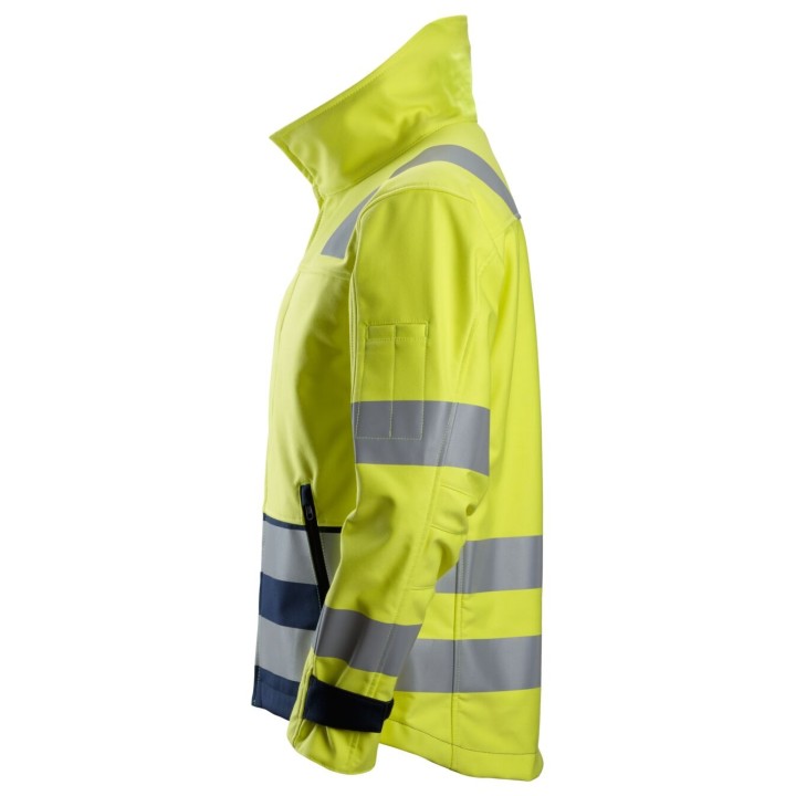 Veste Softshell de travail haute visibilité imperméable Snickers Workwear PW, Veste softshell CL3 1260