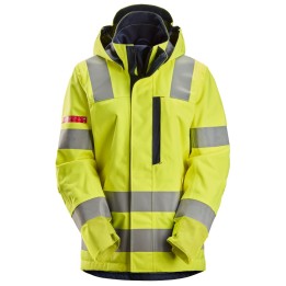Veste imperméable de travail Snickers Workwear Veste Shell imperméable pour femme, haute visibilité, Classe 3 1368