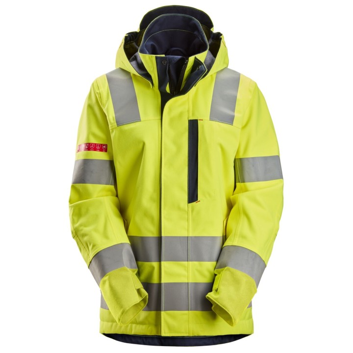 Veste imperméable de travail Snickers Workwear Veste Shell imperméable pour femme, haute visibilité, Classe 3 1368
