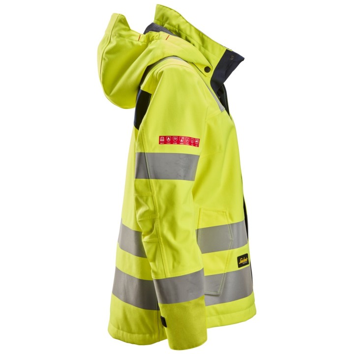 Veste imperméable de travail Snickers Workwear Veste Shell imperméable pour femme, haute visibilité, Classe 3 1368