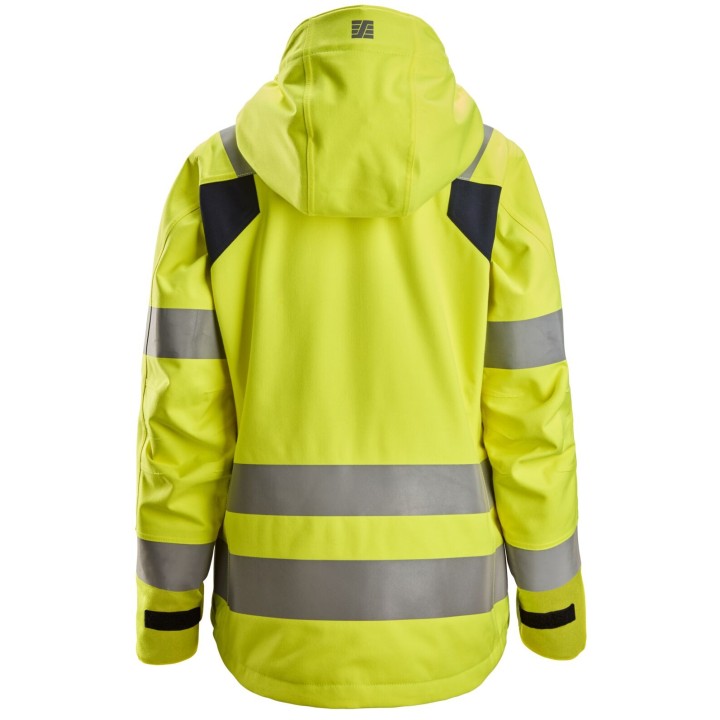 Veste imperméable de travail Snickers Workwear Veste Shell imperméable pour femme, haute visibilité, Classe 3 1368