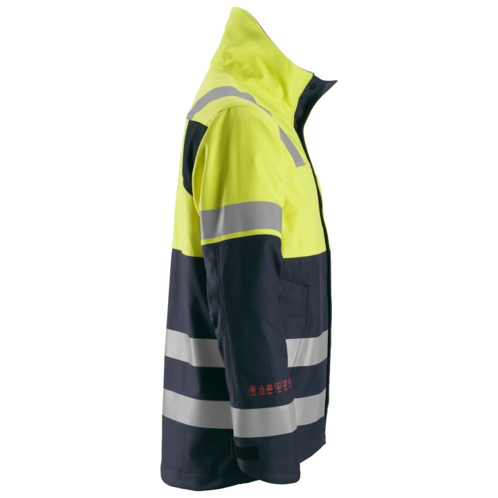 Veste imperméable de travail haute visibilité Snickers Workwear PW,Veste protection CL1 1560