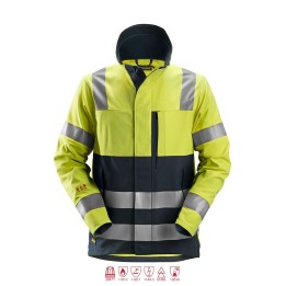 Veste imperméable de travail haute visibilité Snickers Workwear PW,Veste protection CL3 1561