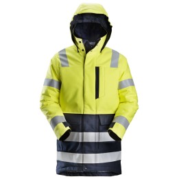 Veste de travail hiver haute visibilité Snickers Workwear PW, Parka d’isolation, CL 1860
