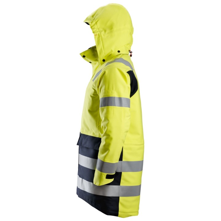 Veste de travail hiver haute visibilité Snickers Workwear PW, Parka d’isolation, CL 1860