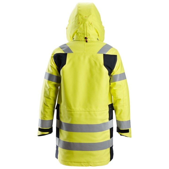 Veste de travail hiver haute visibilité Snickers Workwear PW, Parka d’isolation, CL 1860