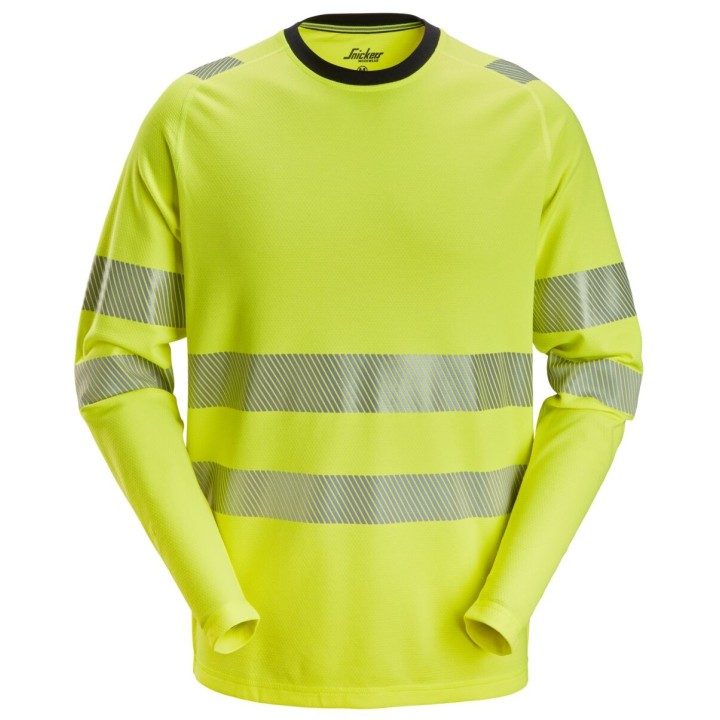 T-shirt de travail Snickers Workwear T-shirt HV Long-Man Cl3 2431