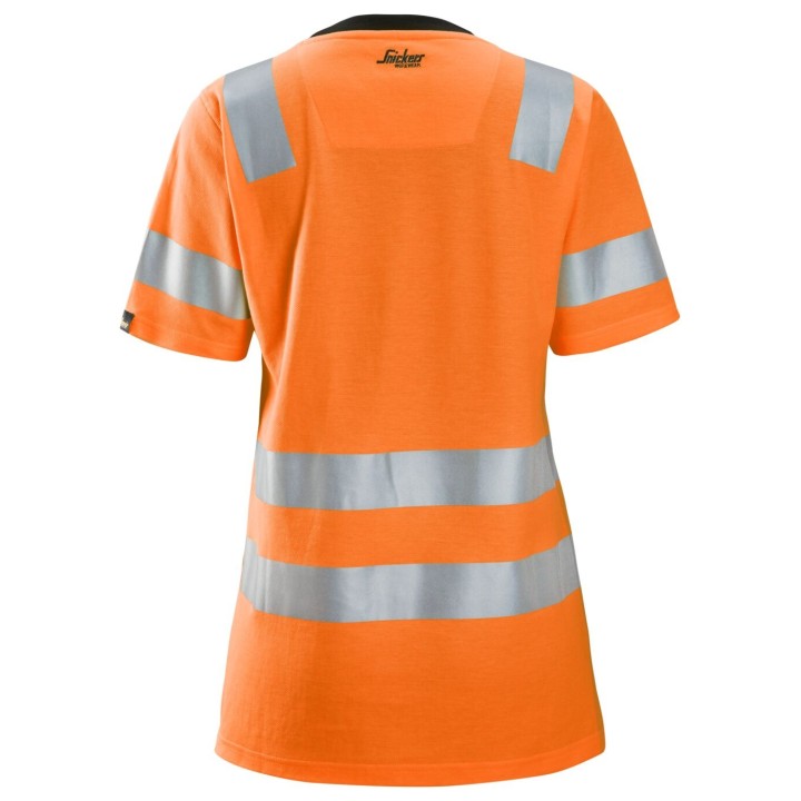 T-shirt de travail Snickers Workwear HV CL 2 Women's T-Shirt 2537