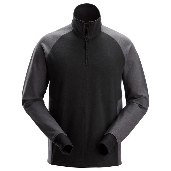 Sweat-shirt bicolore demi-zippé Snickers Workwear 2841