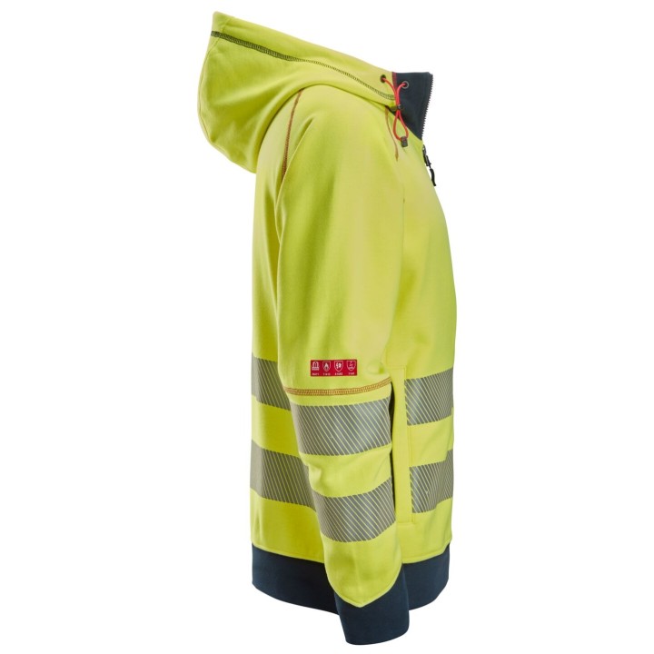 Sweat-shirt de travail Snickers Workwear PW, ARCFZ HDIE HV CL3 2866
