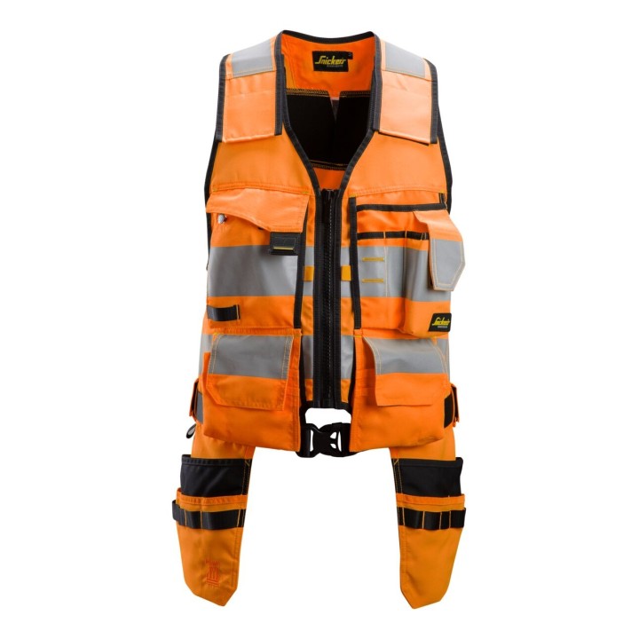 Gilet de travail Snickers Workwear Gilet porte-outils, haute visibilité, Classe 1 4230