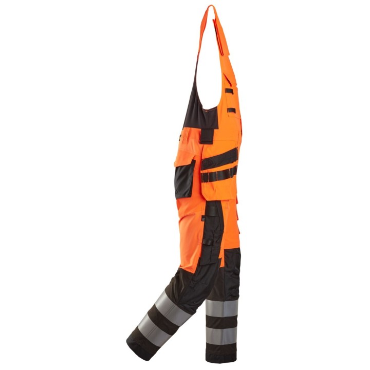 Salopette de travail à bretelles Snickers Workwear Salopette haute visibilité poches fourre-tout, Classe 2 6013