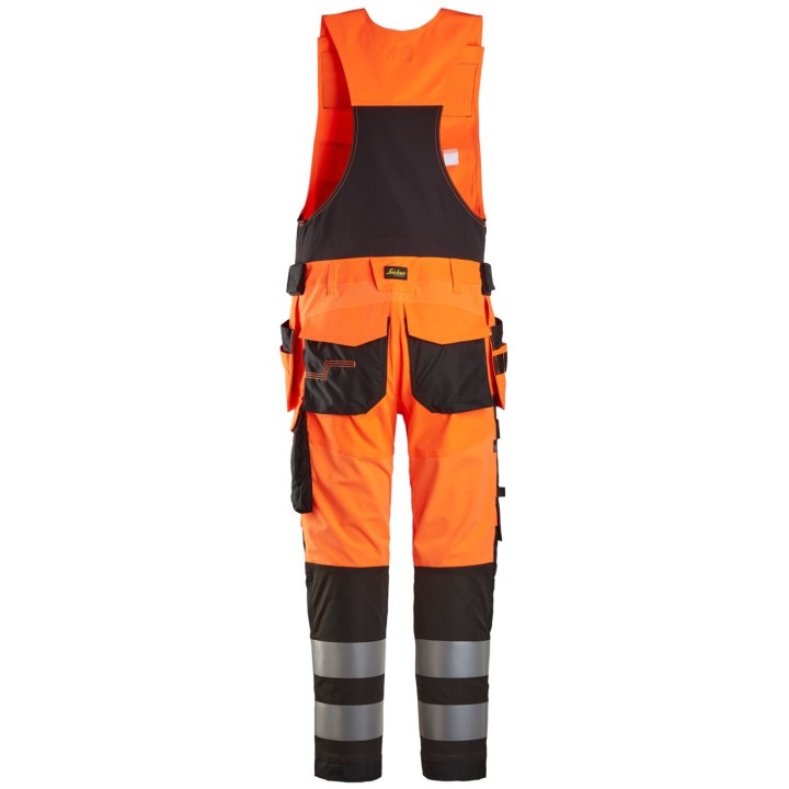 Salopette de travail à bretelles Snickers Workwear Salopette haute visibilité poches fourre-tout, Classe 2 6013