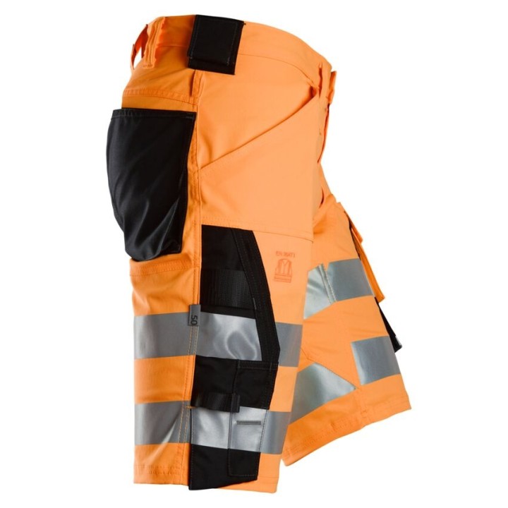 Short de travail Snickers Workwear Short en tissu extensible haute visibilité, Classe 1 6136