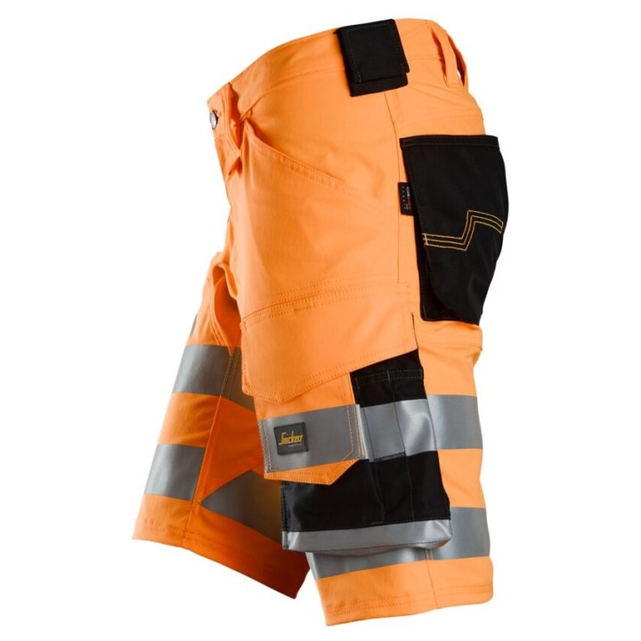 Short de travail Snickers Workwear Short en tissu extensible haute visibilité, Classe 1 6136
